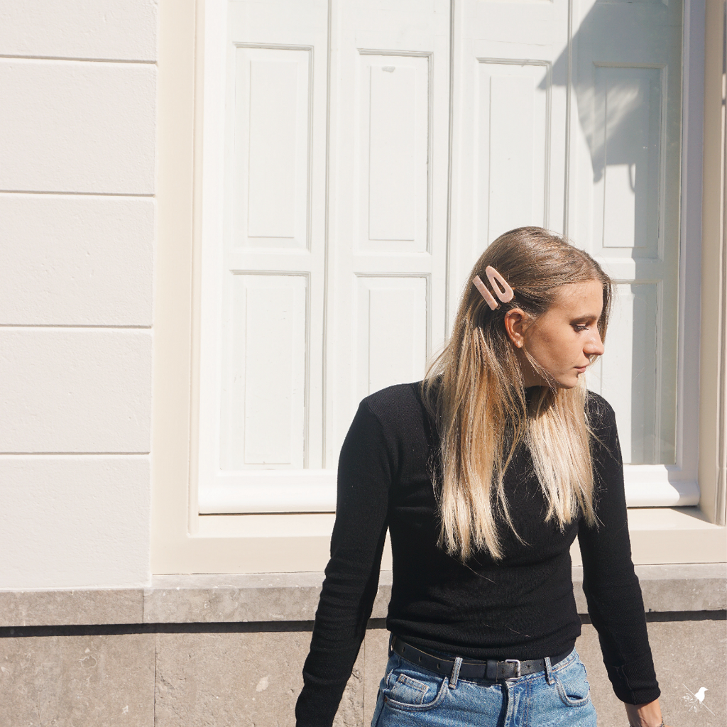 Clips Naomi rond roze