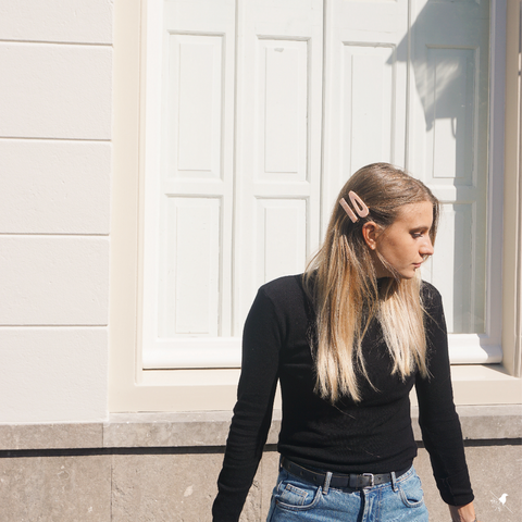 Clips Naomi rond roze