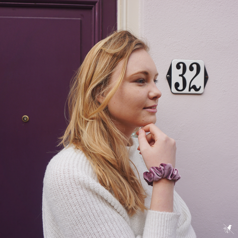 Scrunchie Leila donker roze